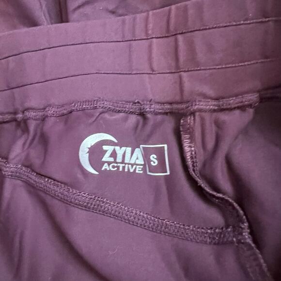 Zyia Pants Womens Small Unwind Jogger Maroin Pockets ** - Picture 7 of 11